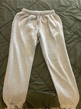 Nike Light Gray Sweatpants with White Logo